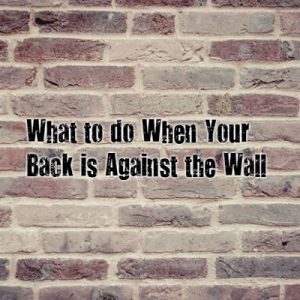 What to do When Your Back is Against the Wall – Staten Island Christian ...